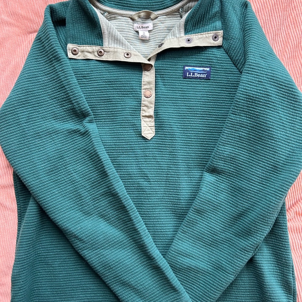L.L. Bean Women's Lakewashed Double-Knit Quarter-Snap